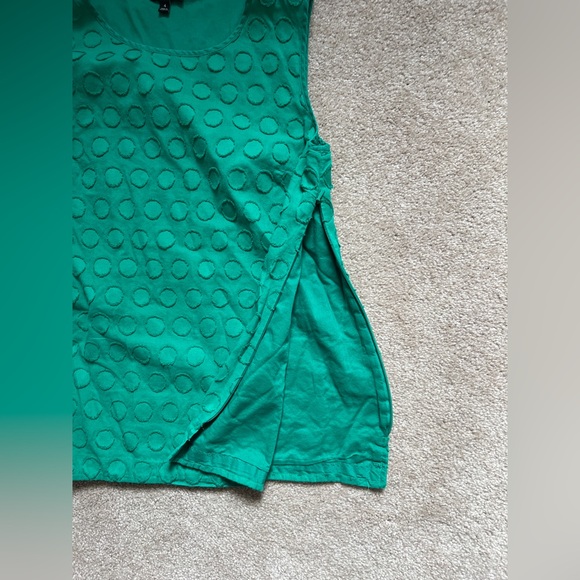 Talbots 100% Cotton Green Sleeveless Top Size 4 - Picture 5 of 6